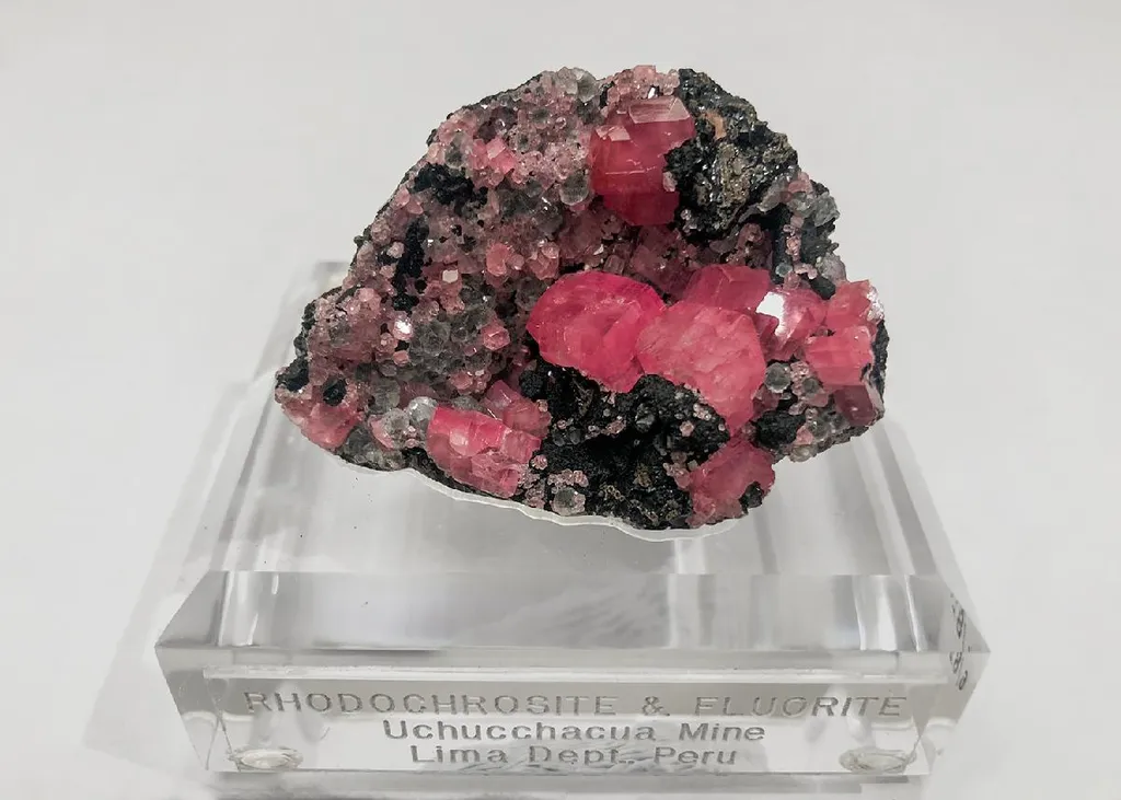 Rhodochrosite with Fluorite image