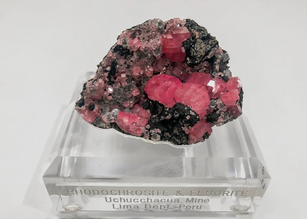 Rhodochrosite with Fluorite - image 1