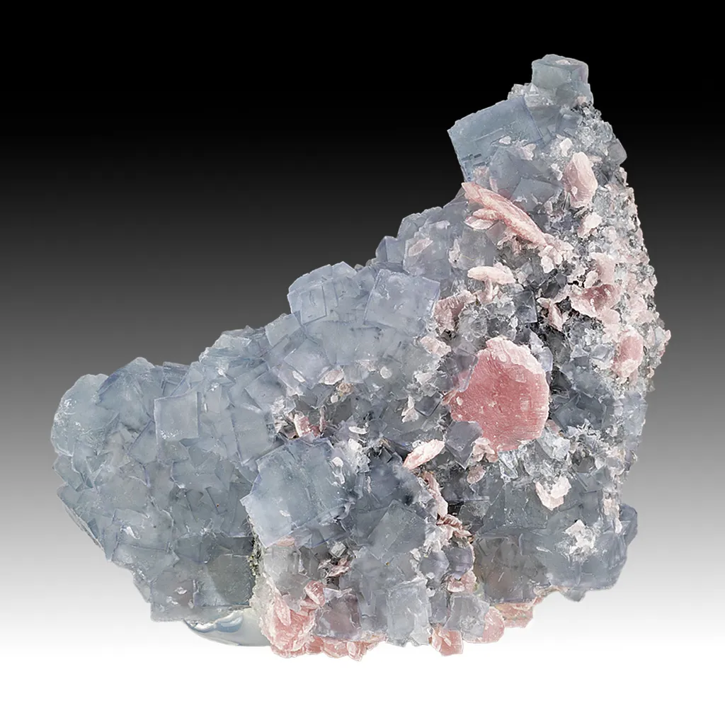 Rhodochrosite with Fluorite image