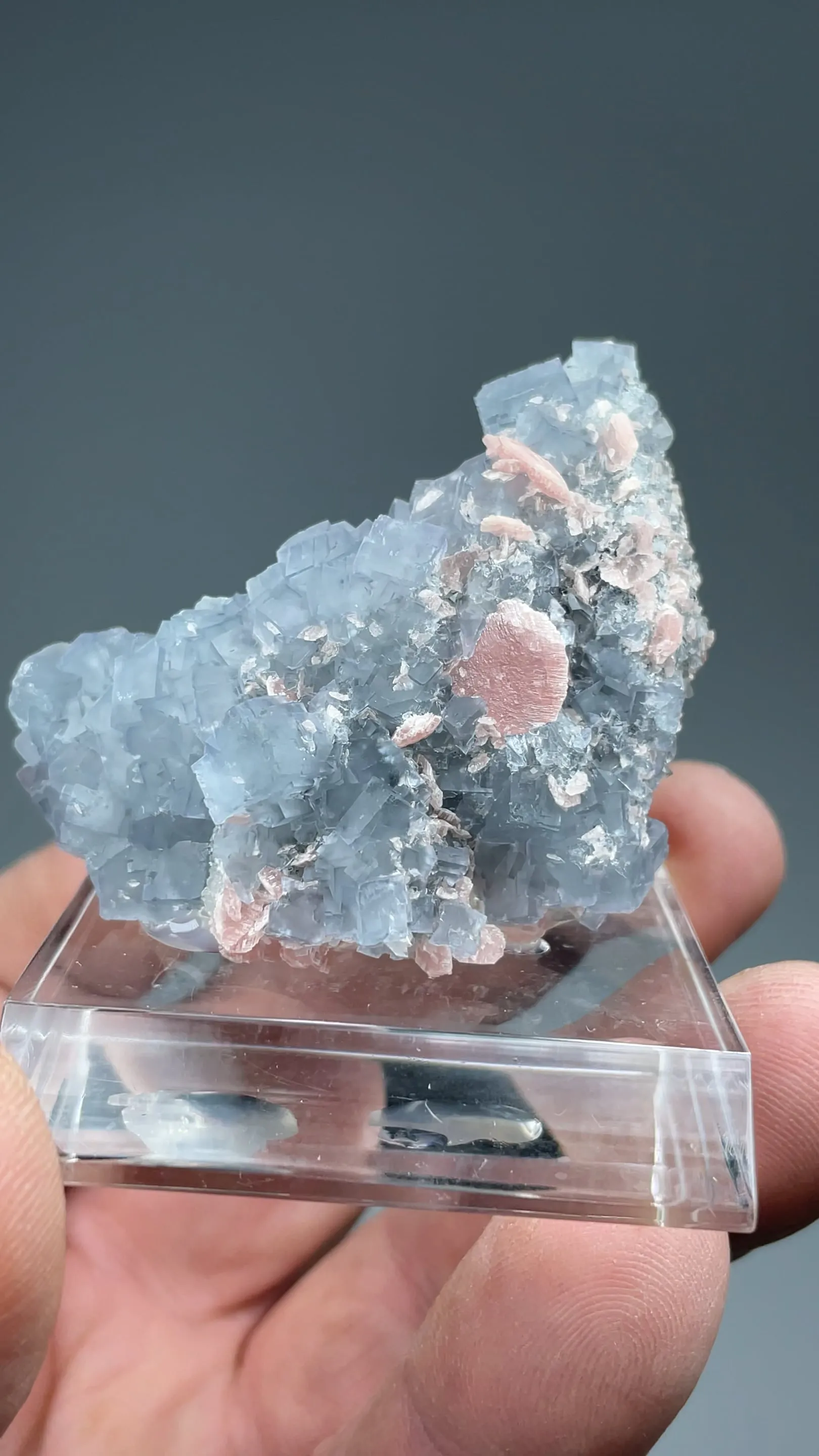 Rhodochrosite with Fluorite - image 2