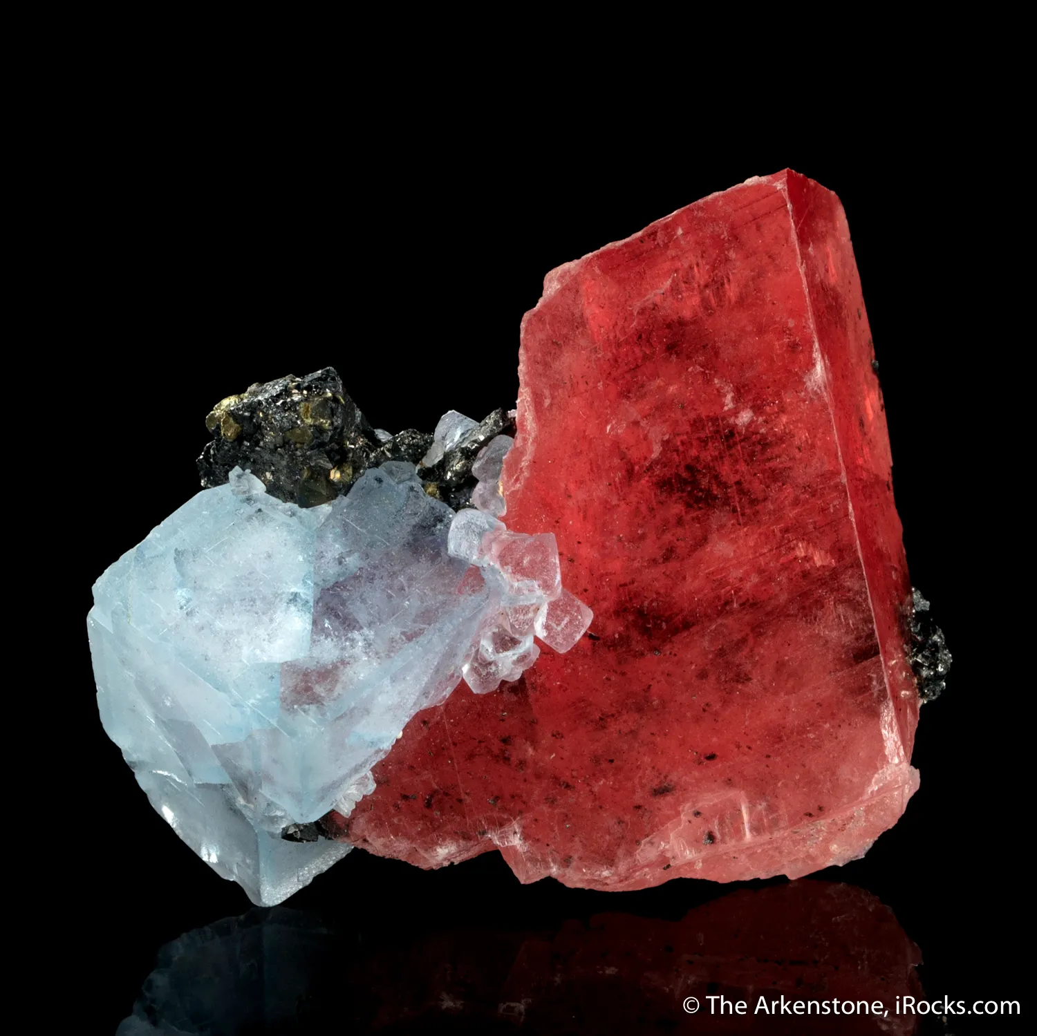 Rhodochrosite with Fluorite - image 1