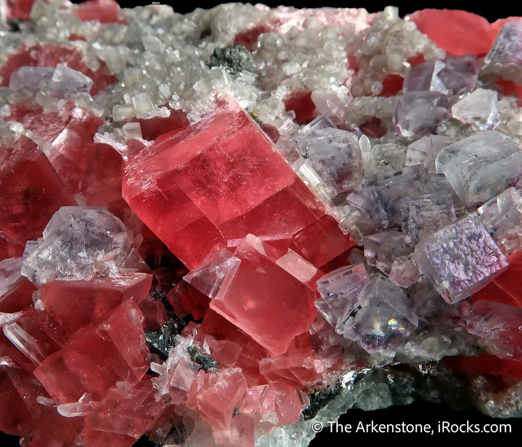 Rhodochrosite with Fluorite and Apatite - image 3