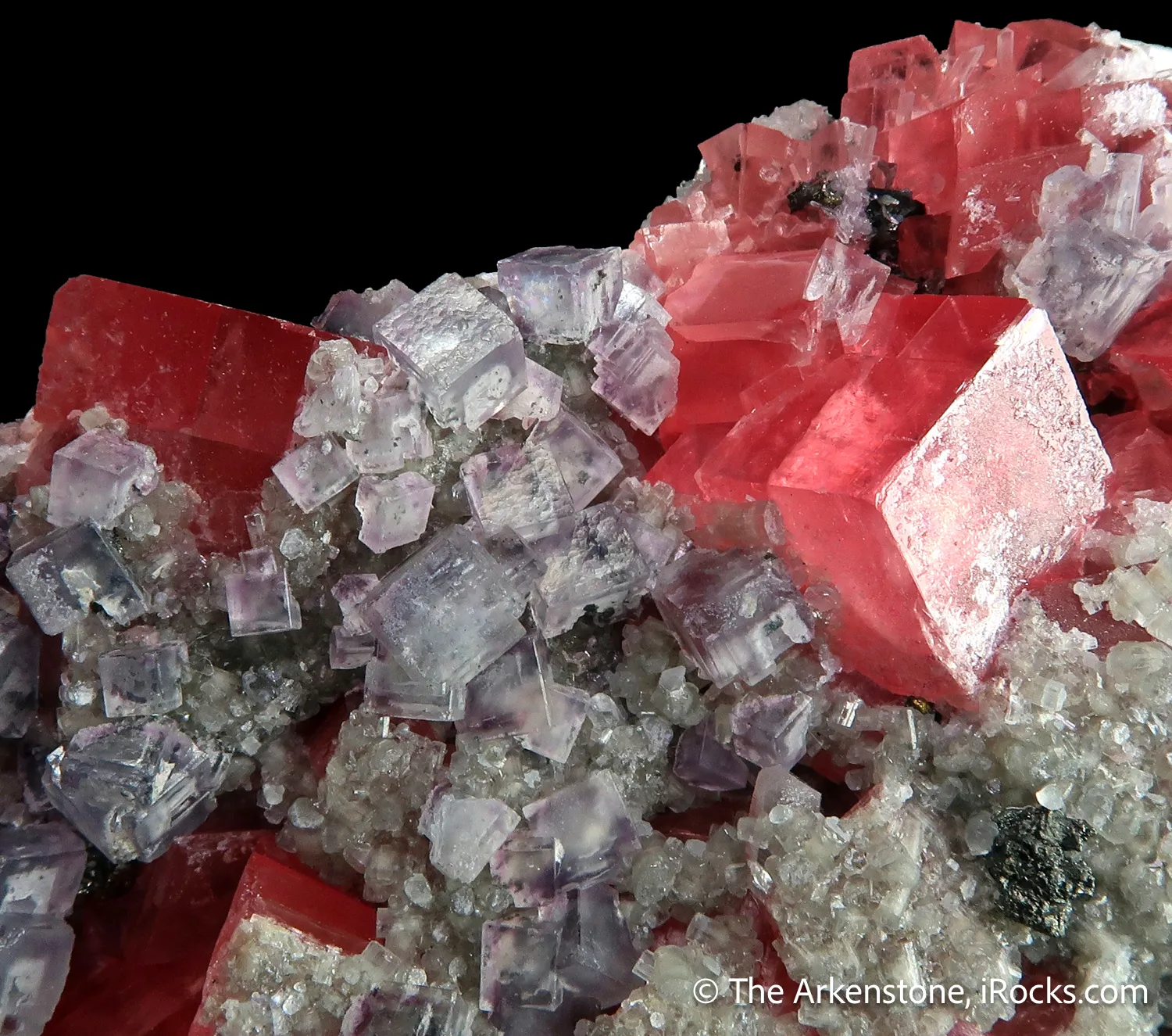 Rhodochrosite with Fluorite and Apatite - image 4