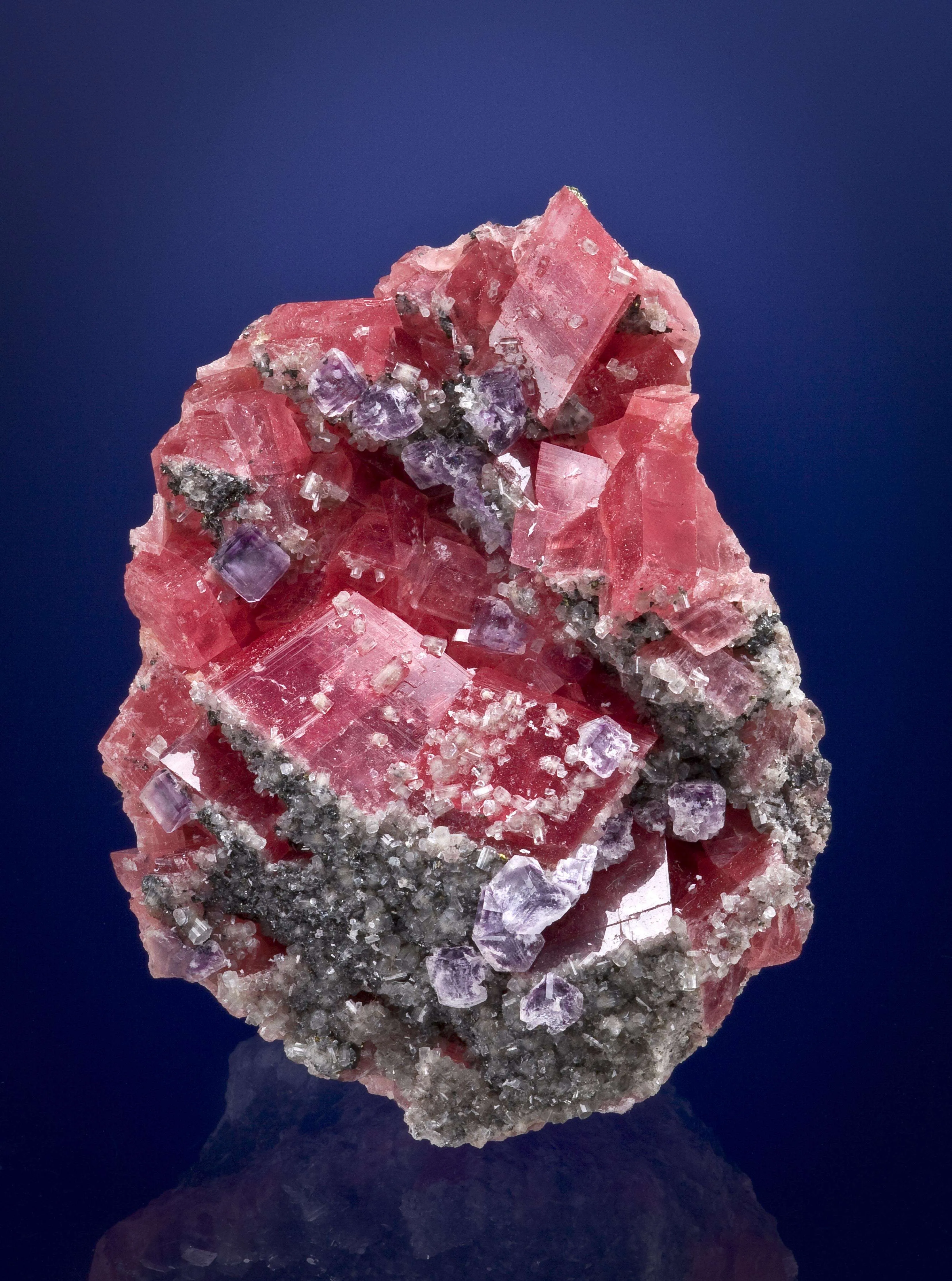 Rhodochrosite With Fluorite and Apatite - image 1