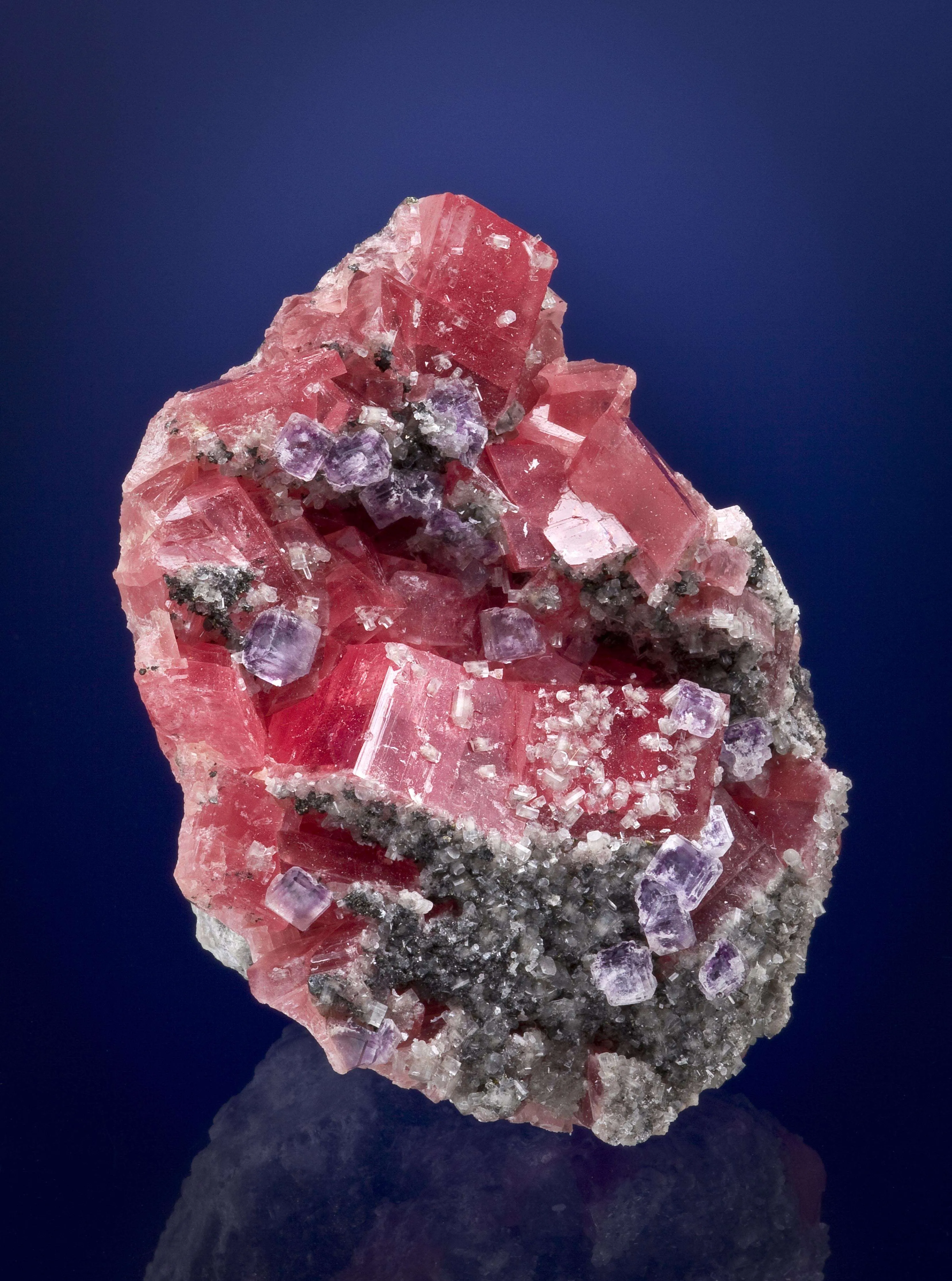 Rhodochrosite With Fluorite and Apatite - image 2