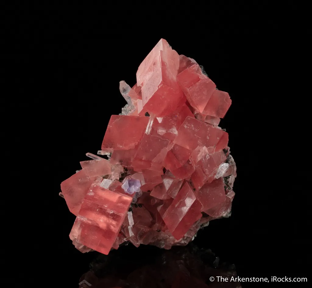 Rhodochrosite with Fluorite and Quartz image