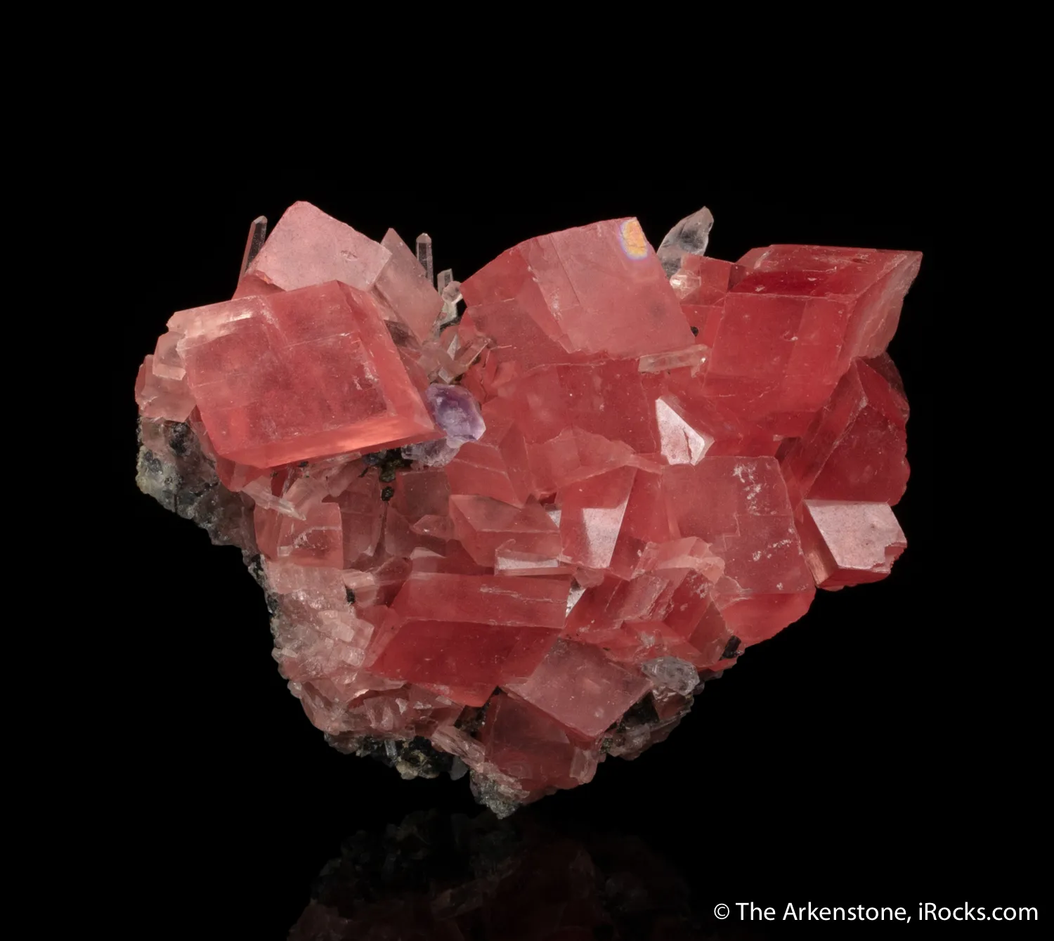 Rhodochrosite with Fluorite and Quartz - image 3