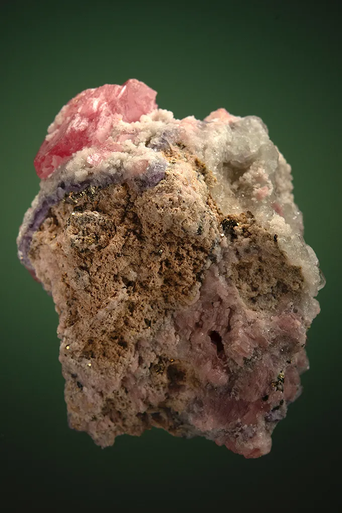 Rhodochrosite with Fluorite and Quartz - image 2