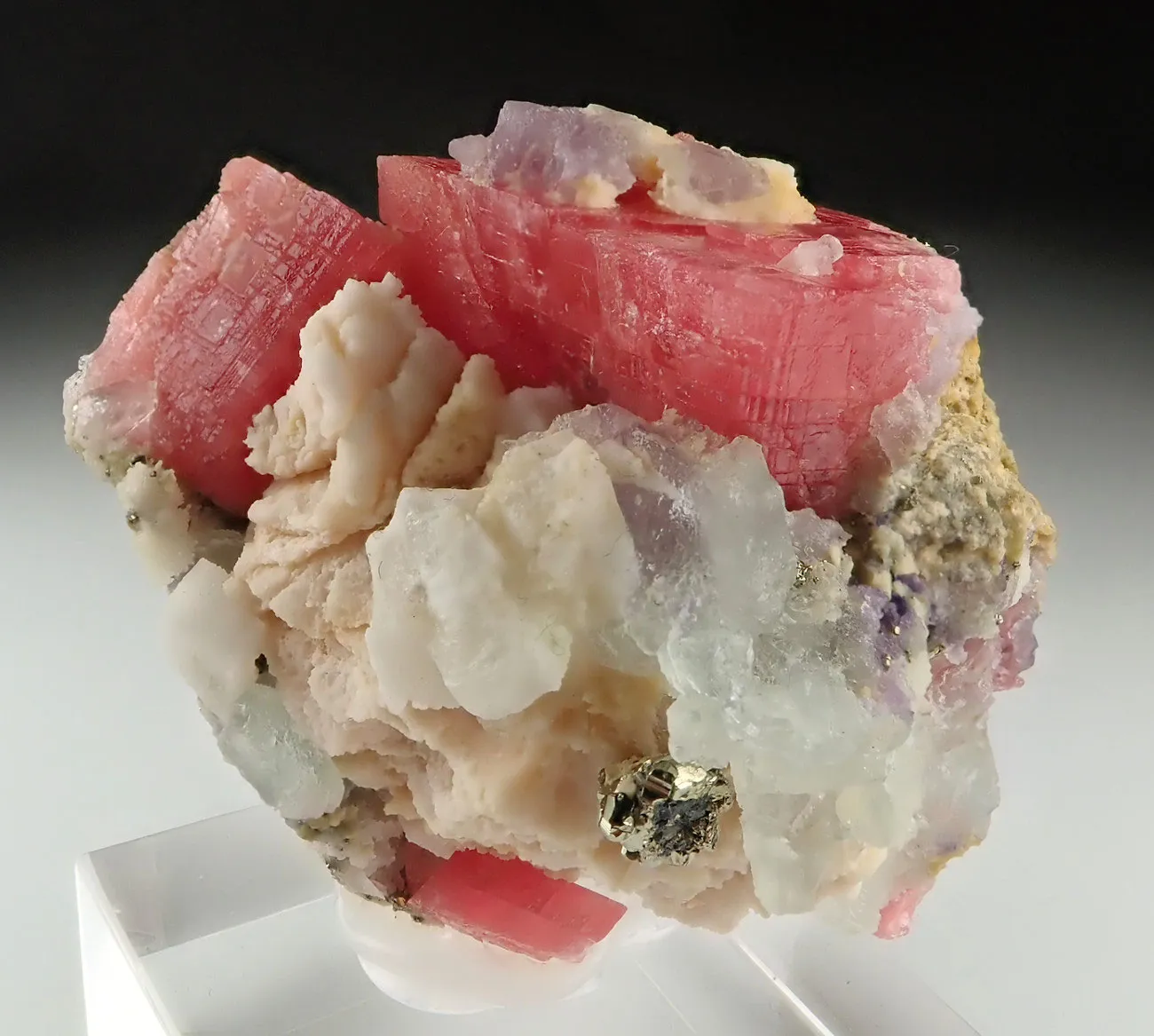 Rhodochrosite with Fluorite - image 4