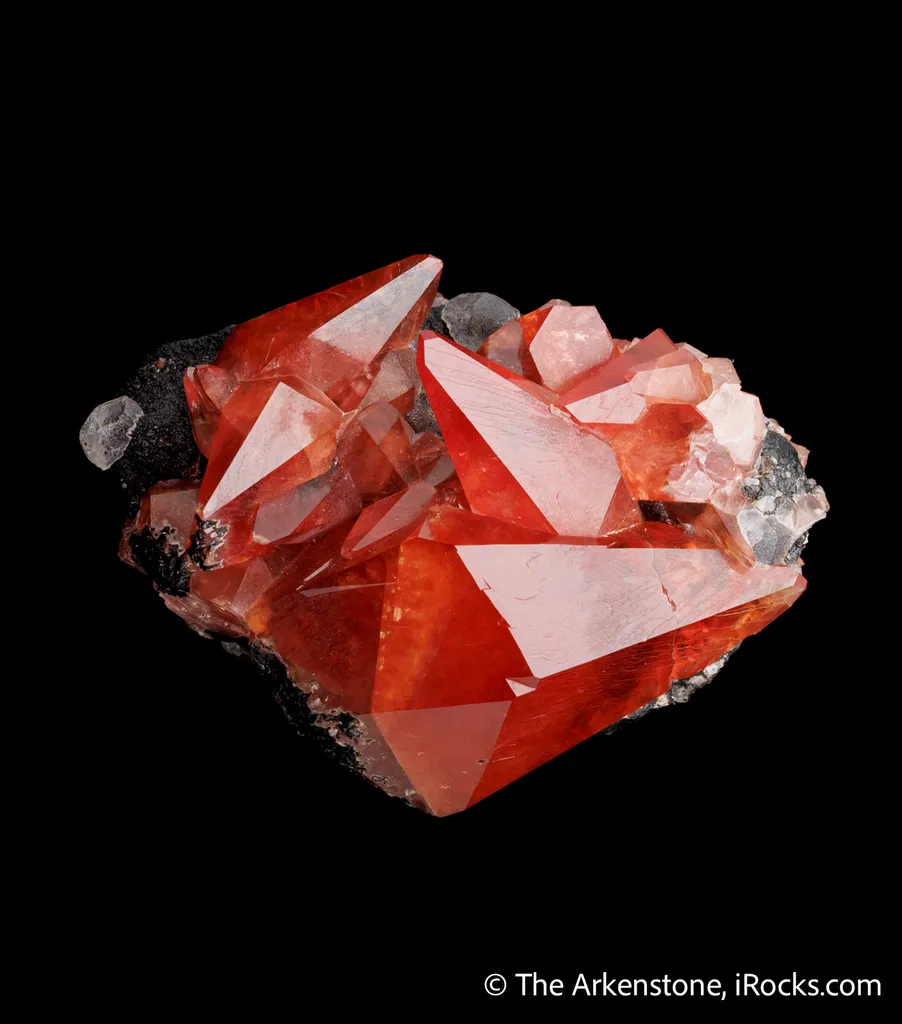 Rhodochrosite with Fluorite on Goethite - image 6
