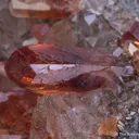 Rhodochrosite with Fluorite on Quartz - image 1