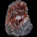Rhodochrosite with Fluorite on Quartz - image 4