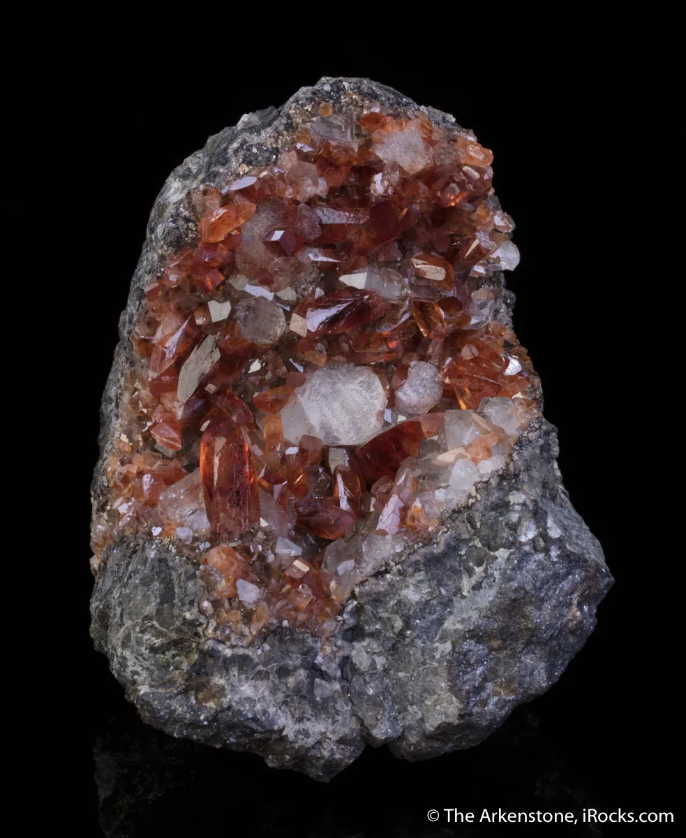 Rhodochrosite with Fluorite on Quartz - image 4