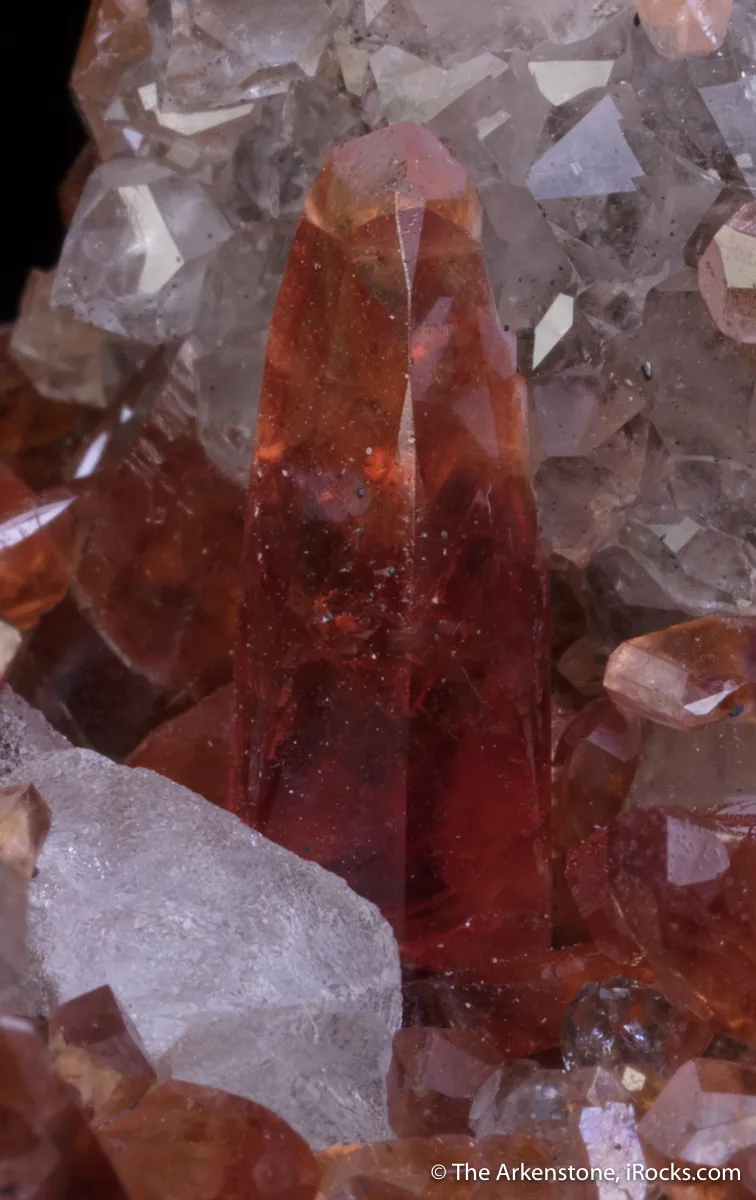 Rhodochrosite with Fluorite on Quartz - image 2