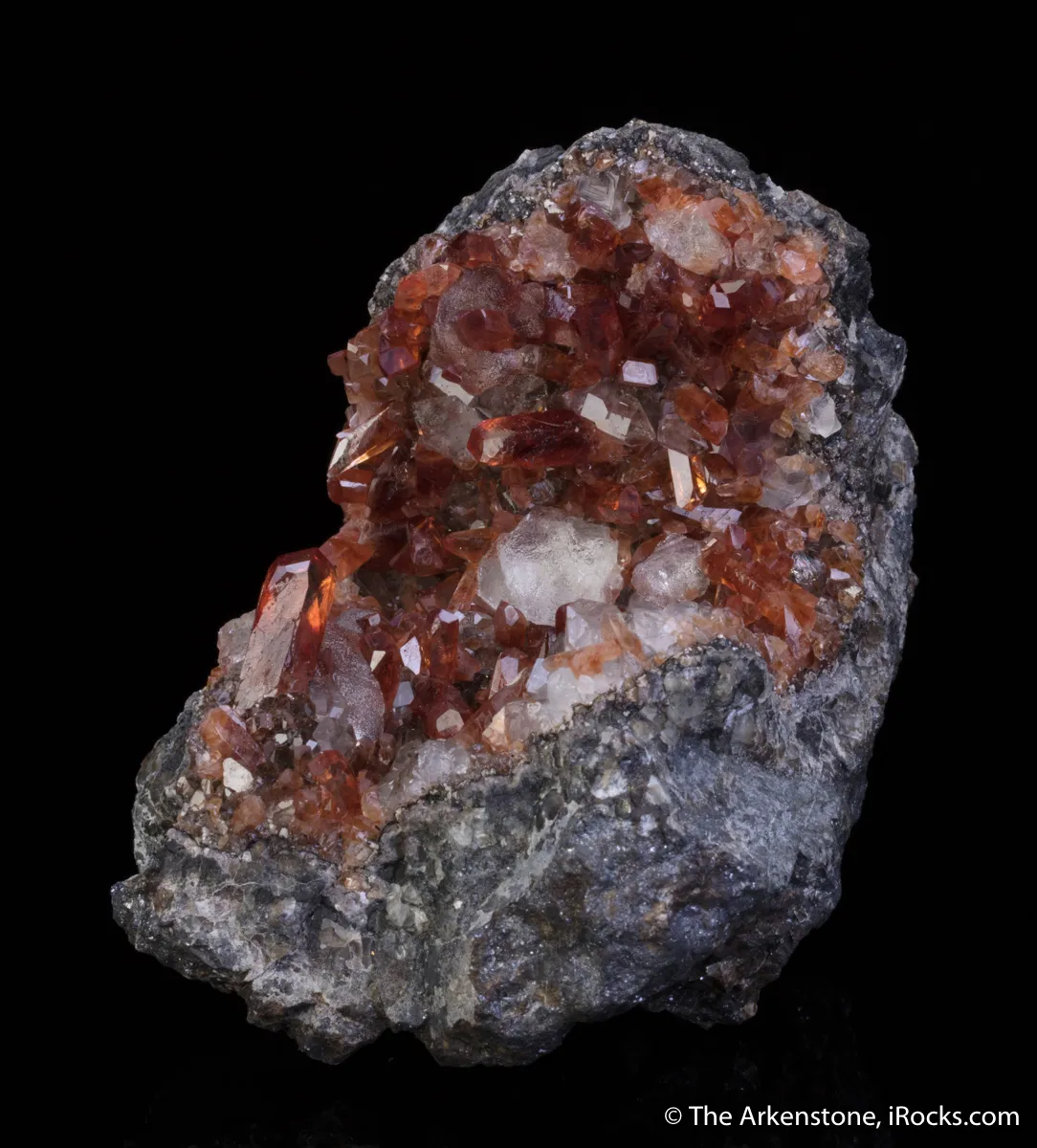 Rhodochrosite with Fluorite on Quartz - image 5