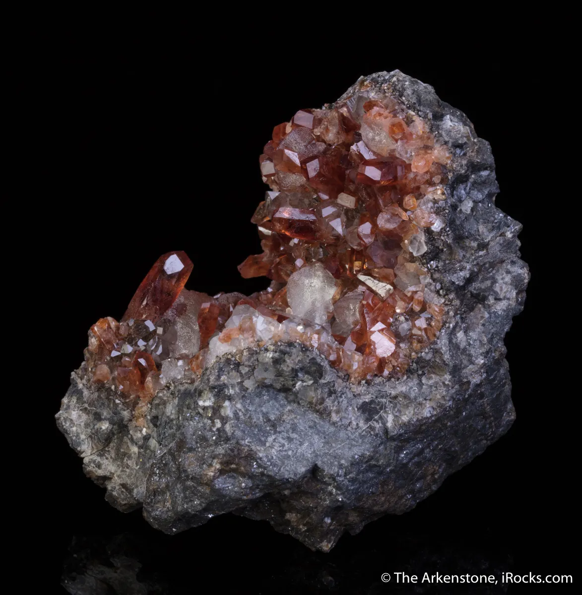 Rhodochrosite with Fluorite on Quartz - image 6