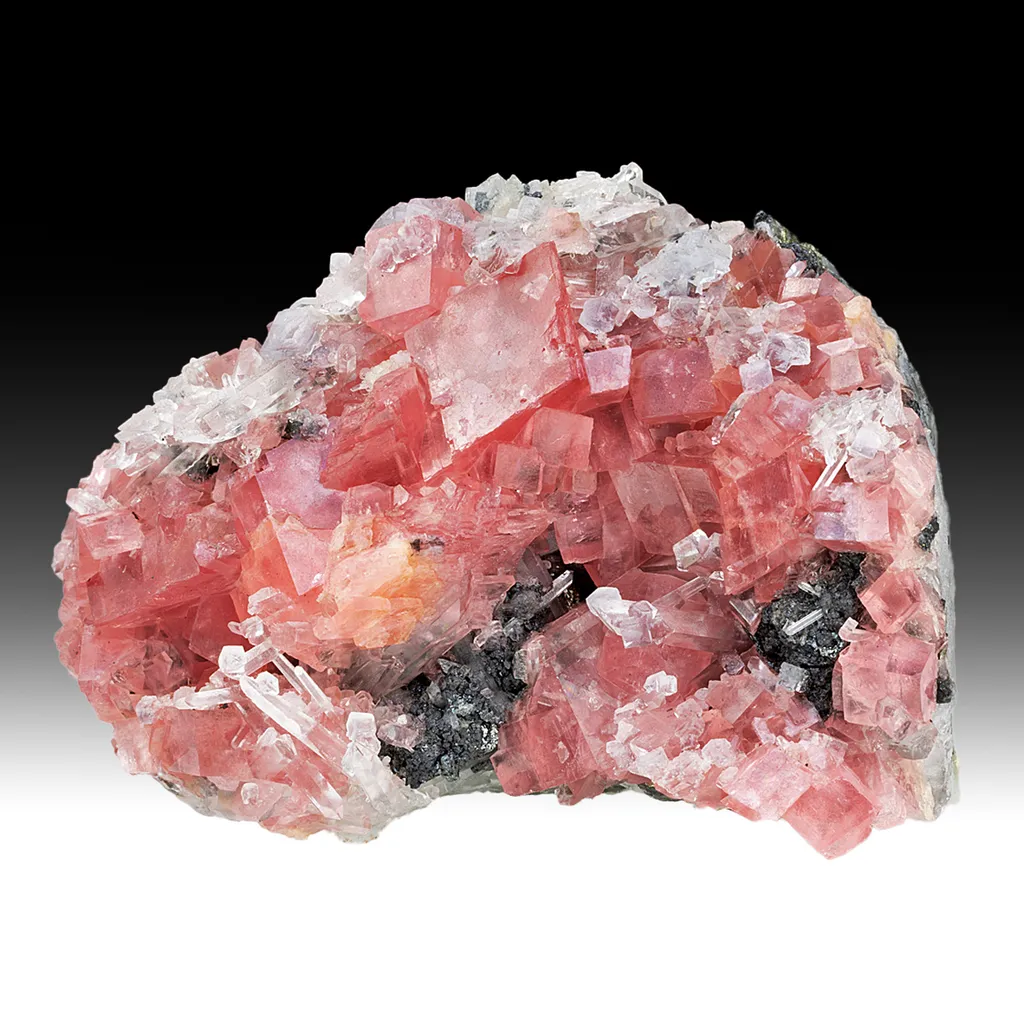 Rhodochrosite with Fluorite, Quartz image