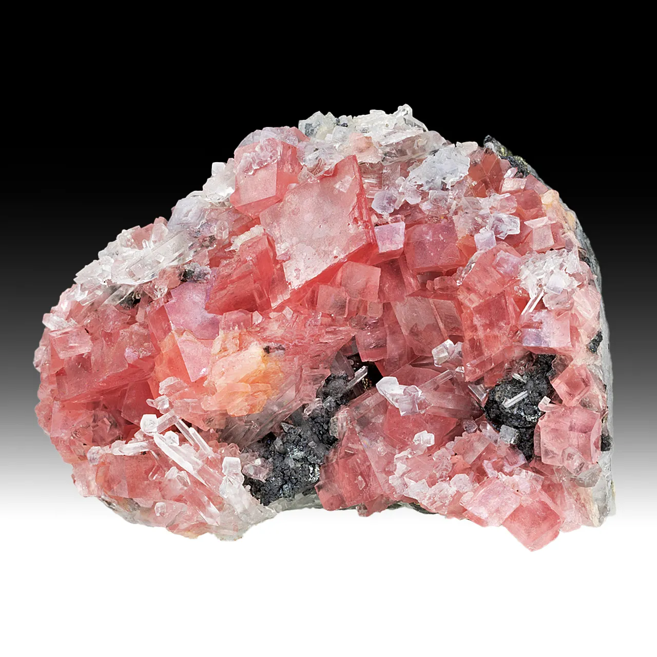 Rhodochrosite with Fluorite, Quartz - image 1