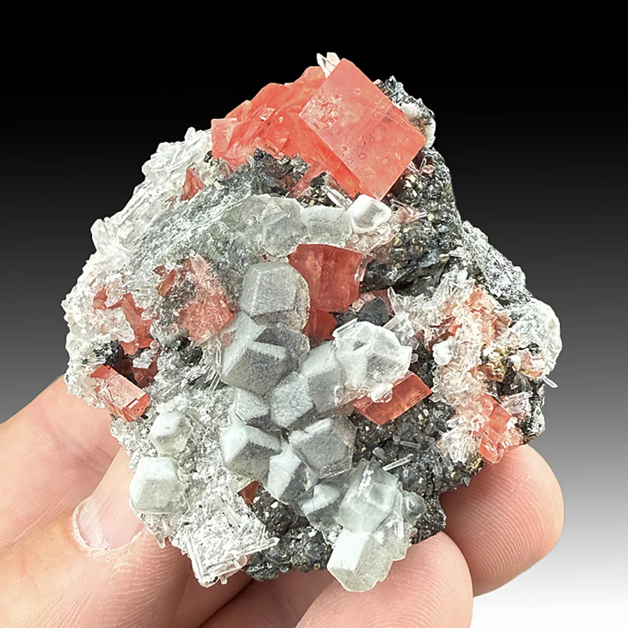 Rhodochrosite with Fluorite, Tetrahedrite, Quartz - image 2