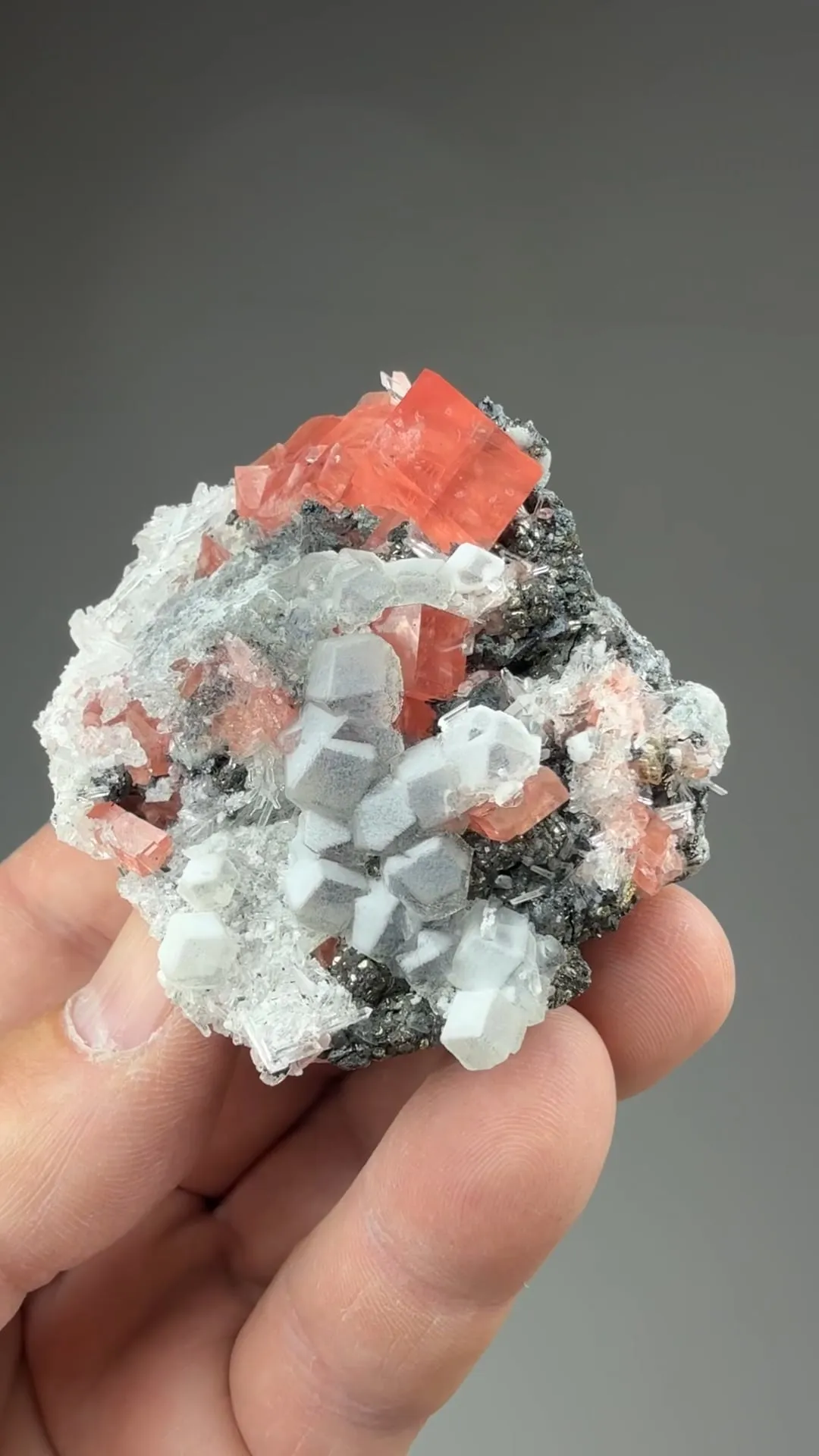Rhodochrosite with Fluorite, Tetrahedrite, Quartz - image 3