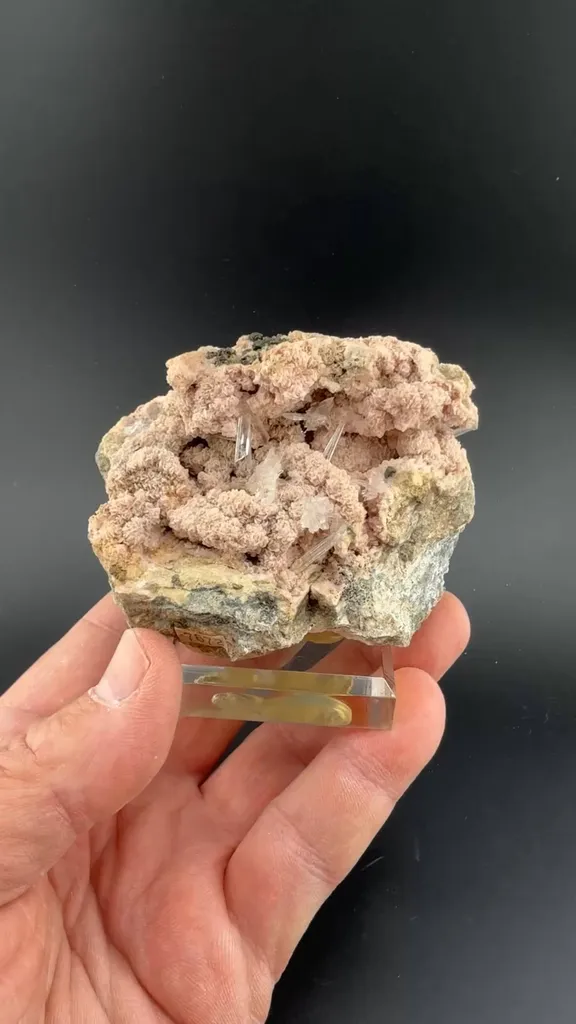 Rhodochrosite with Gypsum image