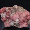 Rhodochrosite with Gypsum var. Selenite - image 1