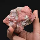Rhodochrosite with Gypsum var. Selenite - image 2
