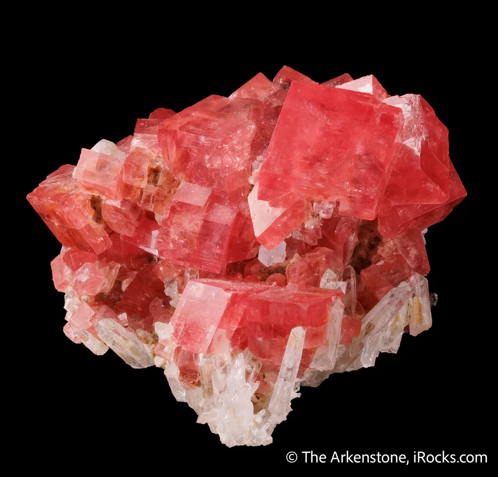 Rhodochrosite with Hübnerite and Fluorite on Quartz - image 5