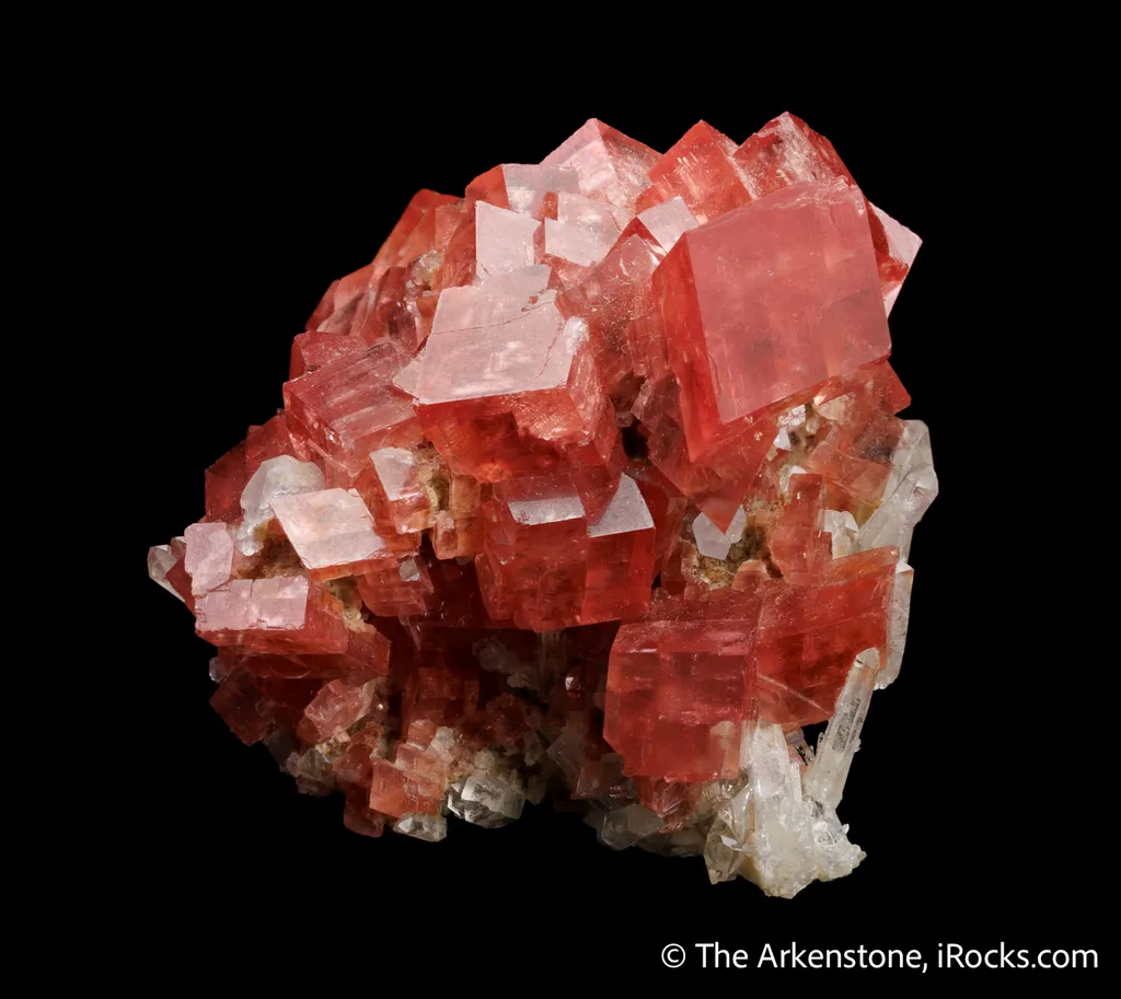 Rhodochrosite with Hübnerite and Fluorite on Quartz - image 6