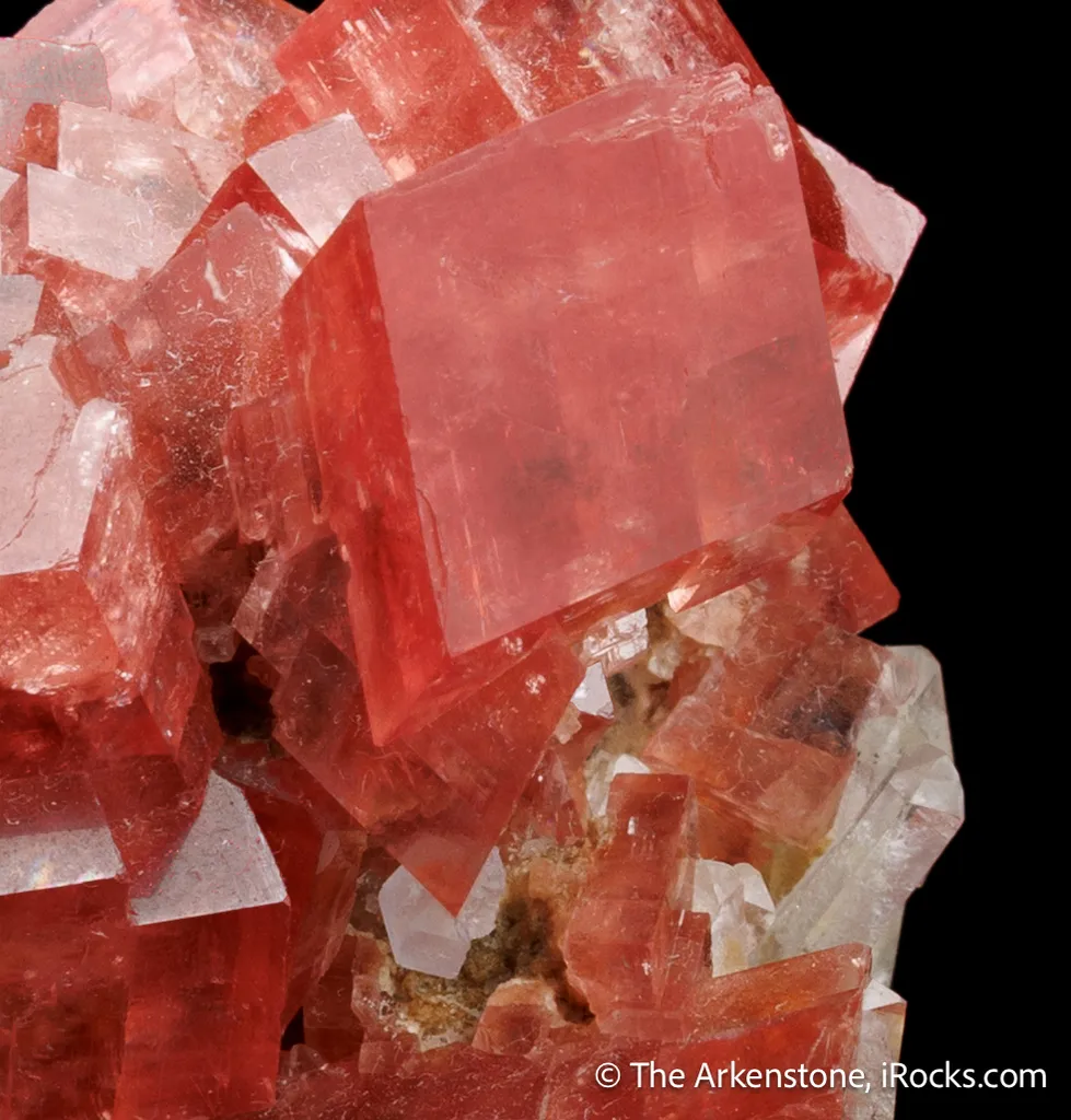 Rhodochrosite with Hübnerite and Fluorite on Quartz - image 8