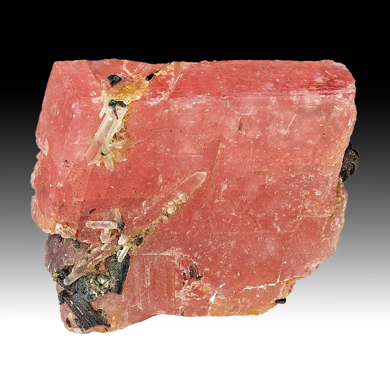 Rhodochrosite with Hubnerite, Quartz - image 1