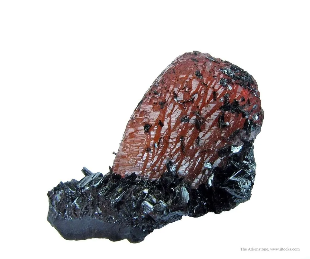 Rhodochrosite With Manganite image