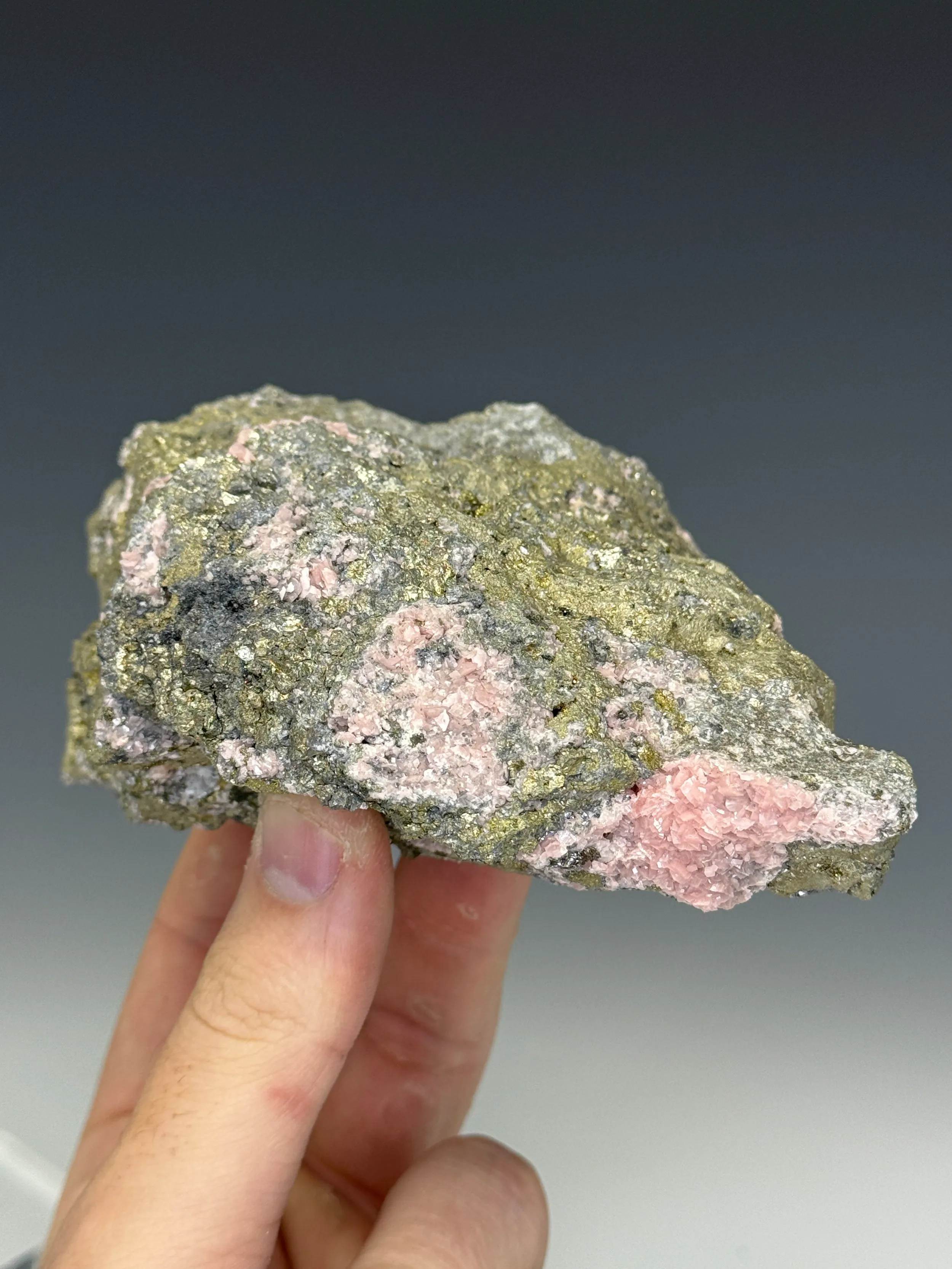 Rhodochrosite with Pyrite - image 1
