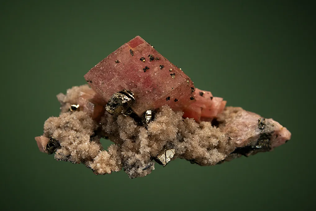 Rhodochrosite with Pyrite image