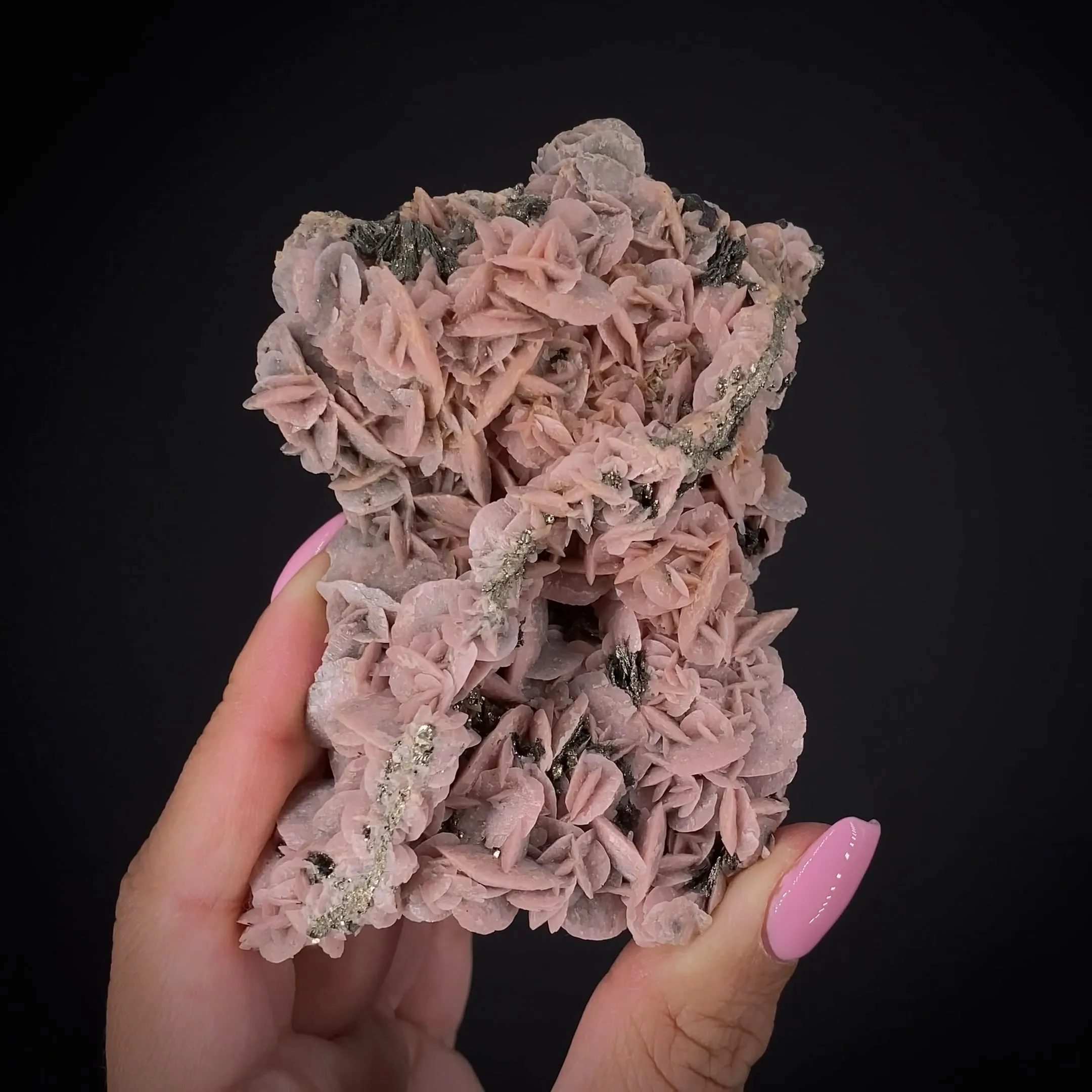 Rhodochrosite with Pyrite - image 1