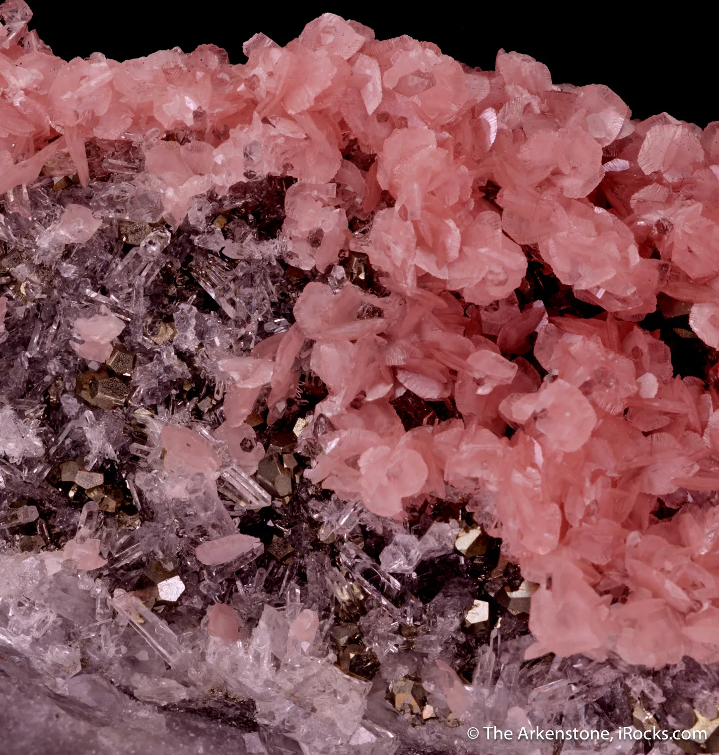 Rhodochrosite with Pyrite and Quartz - image 2