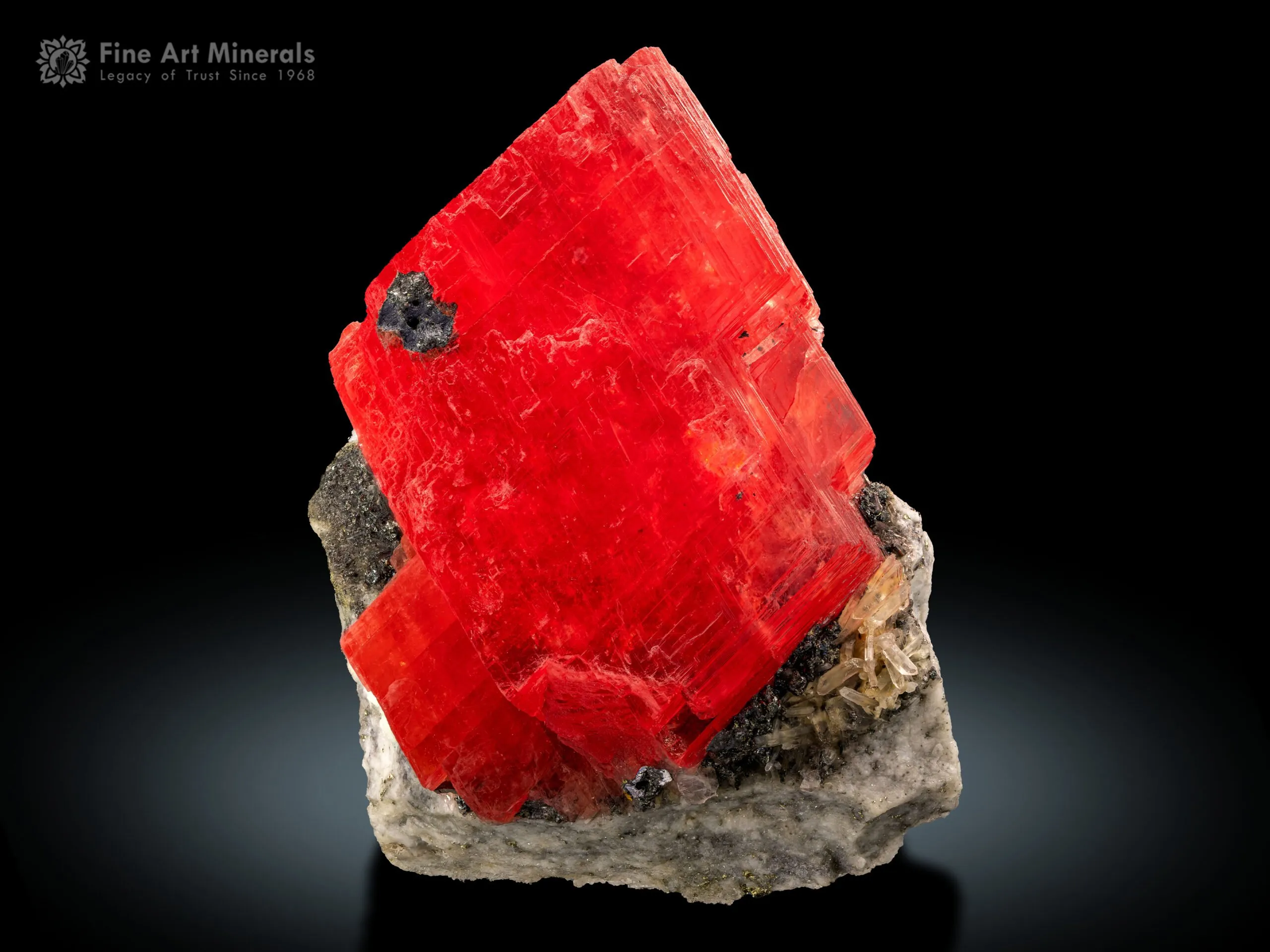 Rhodochrosite with Pyrite on Matrix from USA - image 1