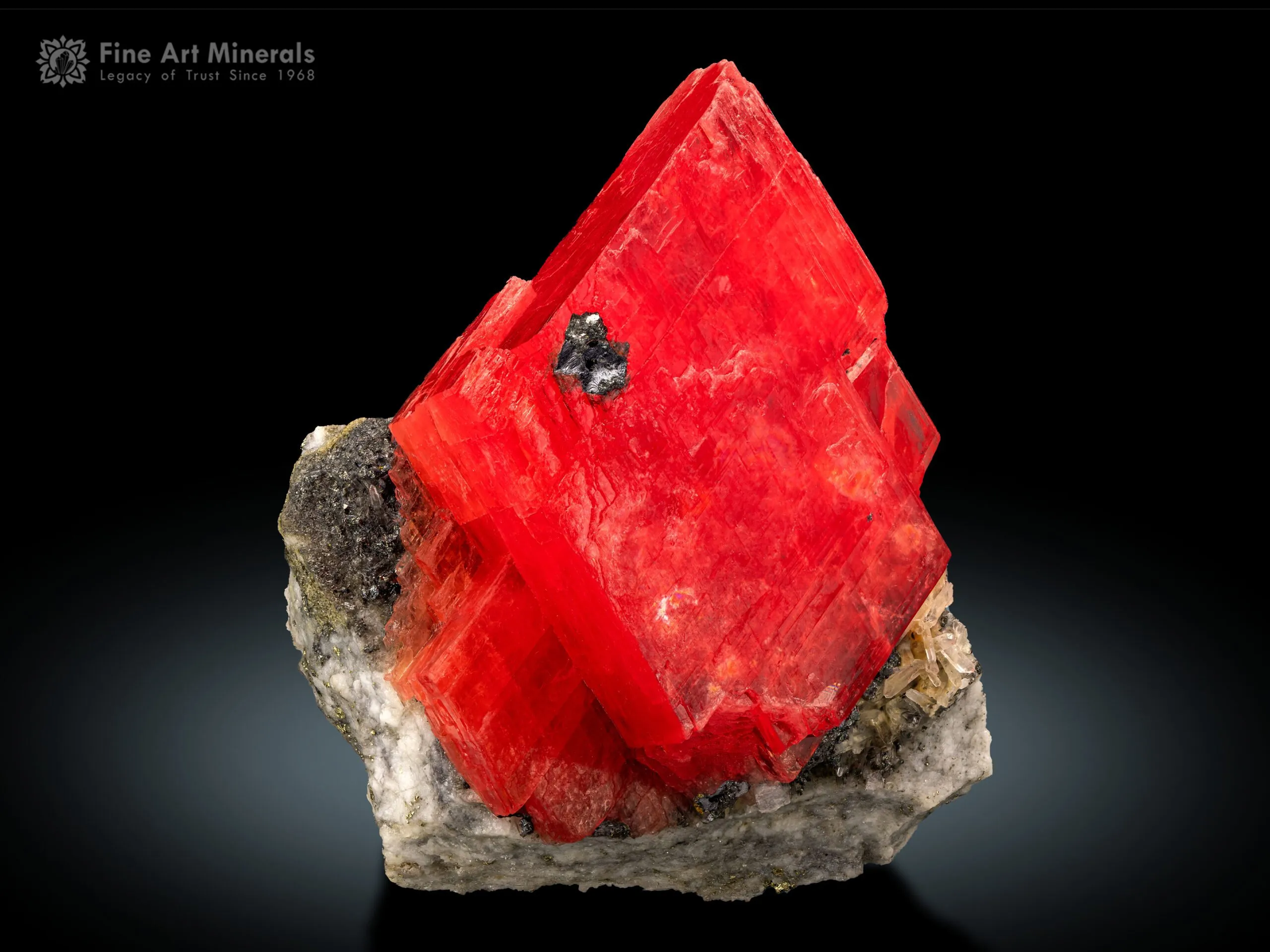 Rhodochrosite with Pyrite on Matrix from USA - image 2