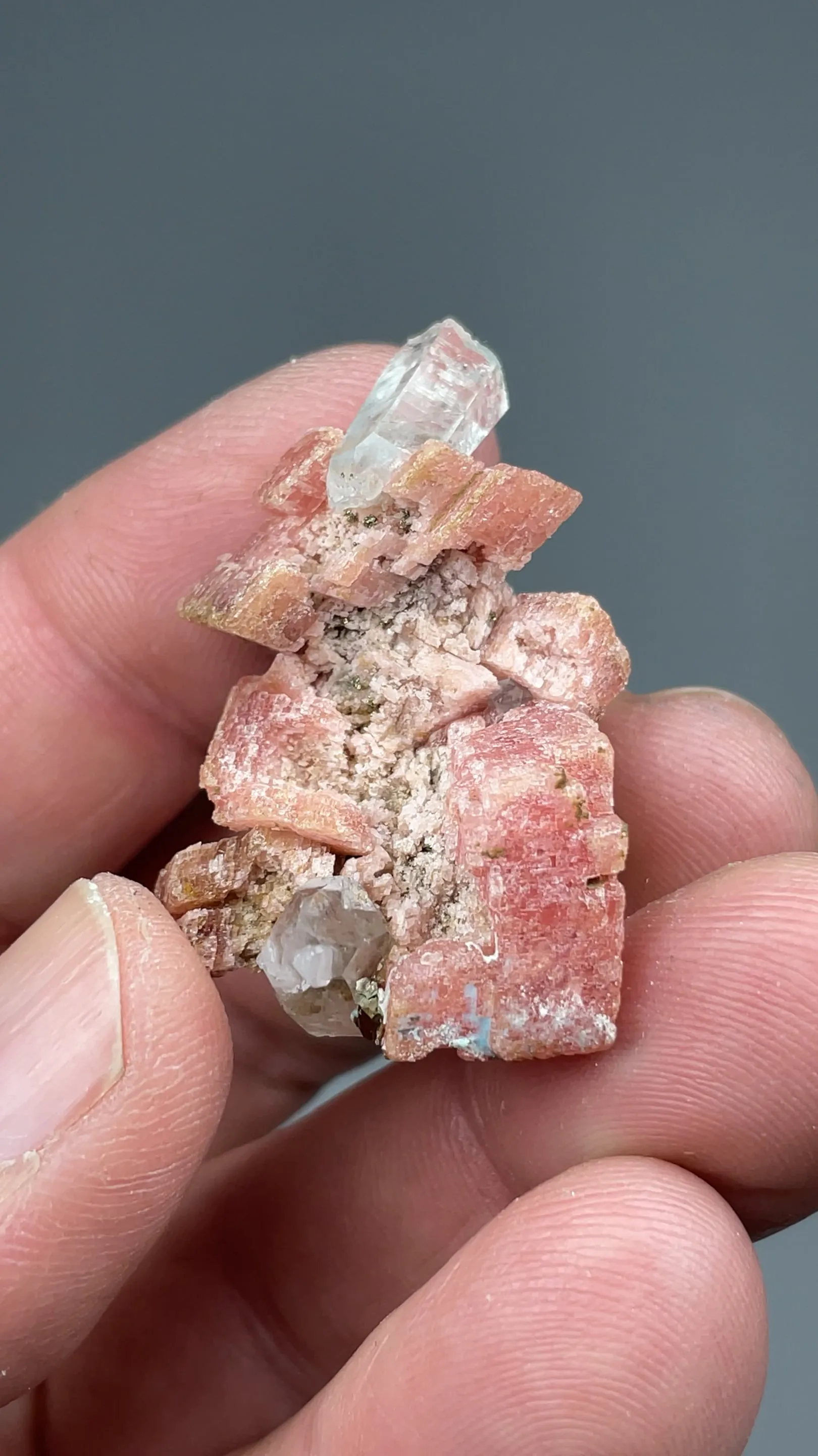 Rhodochrosite with Quartz - image 2