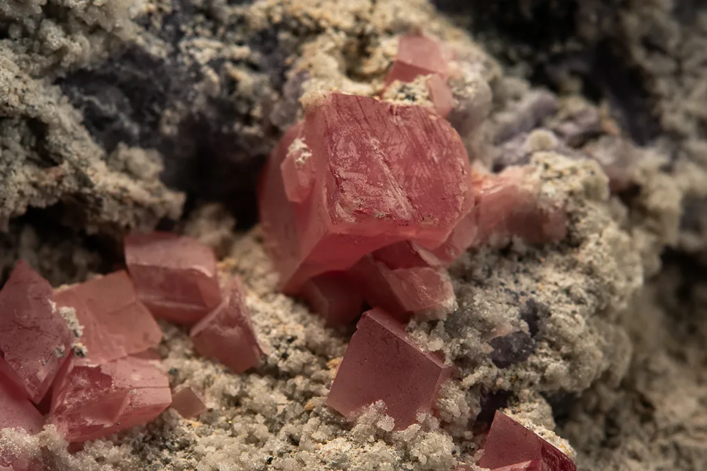 Rhodochrosite with Quartz and Fluorite - image 2