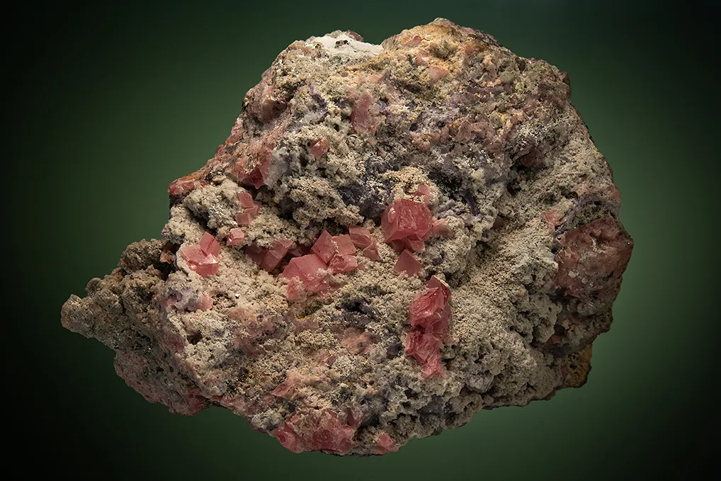 Rhodochrosite with Quartz and Fluorite image
