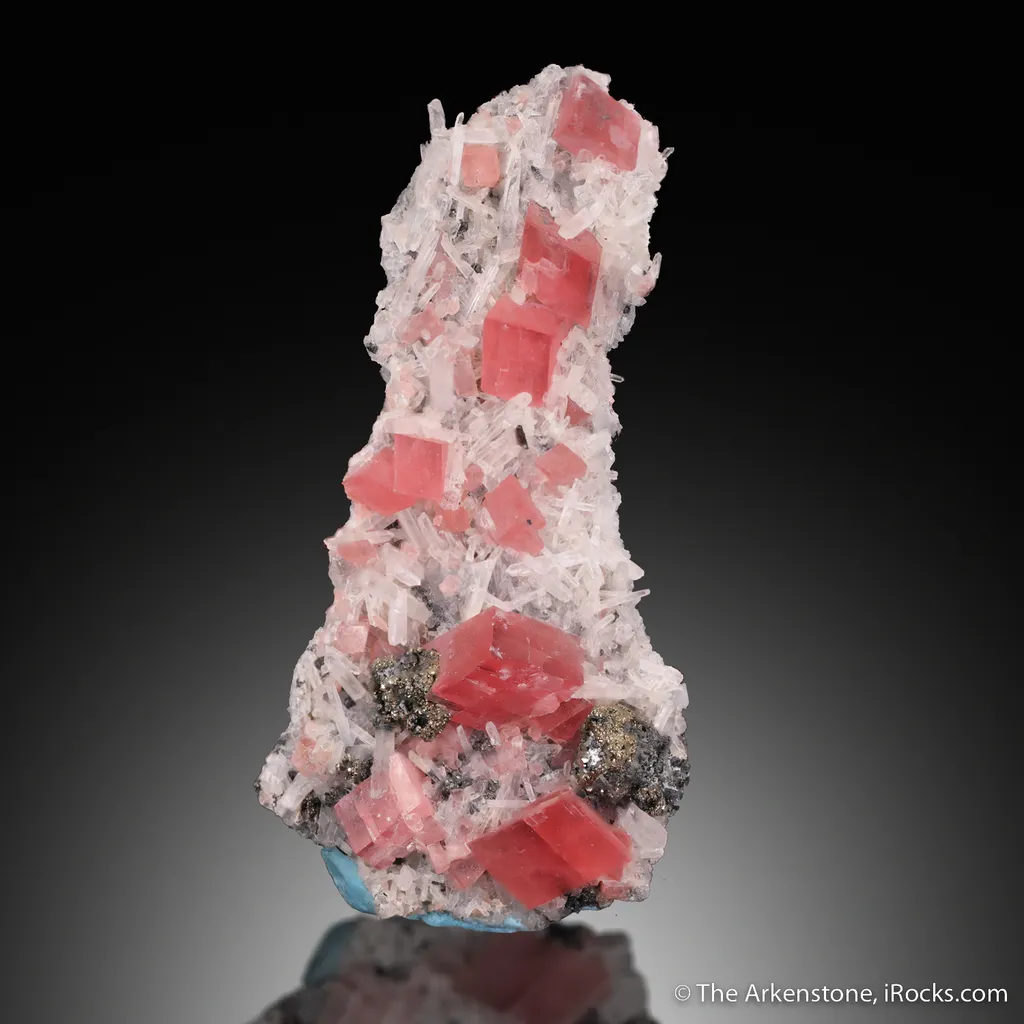 Rhodochrosite with Quartz and Pyrite image