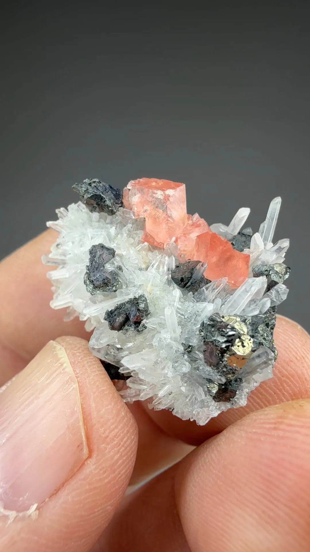 Rhodochrosite with Quartz - image 2
