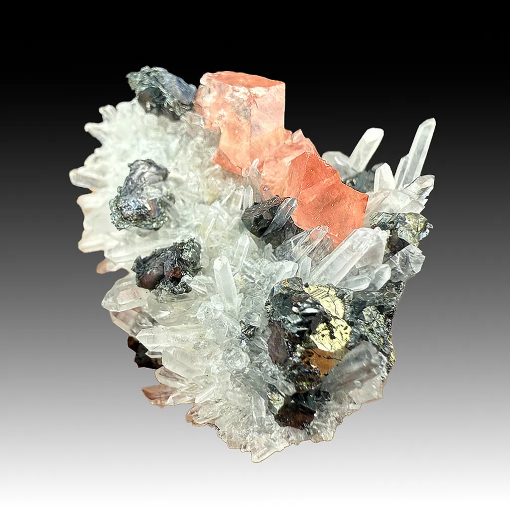 Rhodochrosite with Quartz image