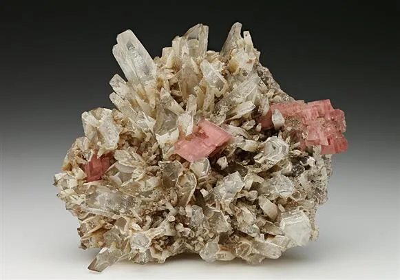 Rhodochrosite with Quartz - image 1