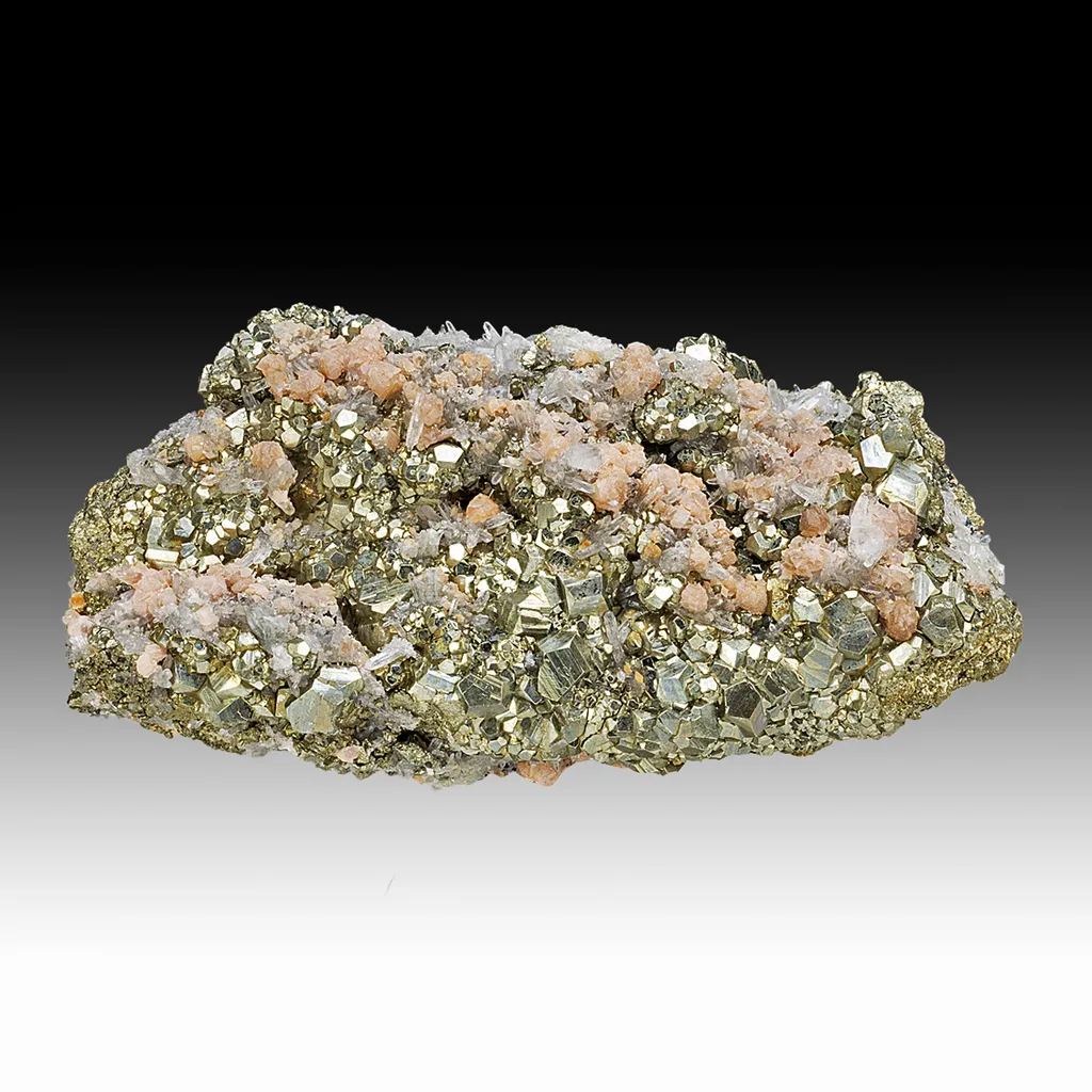 Rhodochrosite with Quartz, Pyrite image