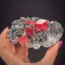 Rhodochrosite with Quartz, Pyrite and Tetrahedrite - image 1