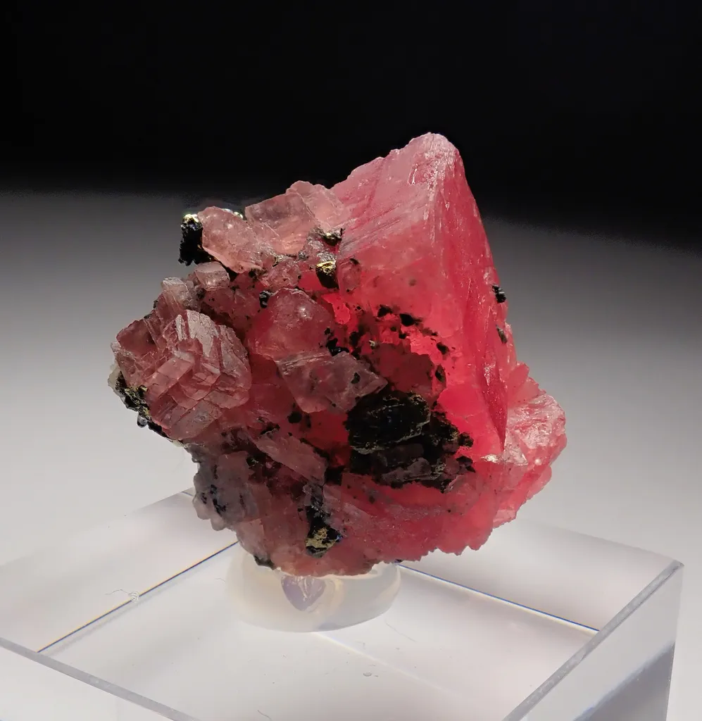 Rhodochrosite with Sphalerite and Pyrite image