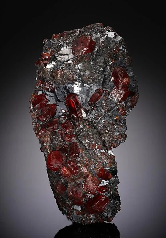 Rhodonite and Galena image