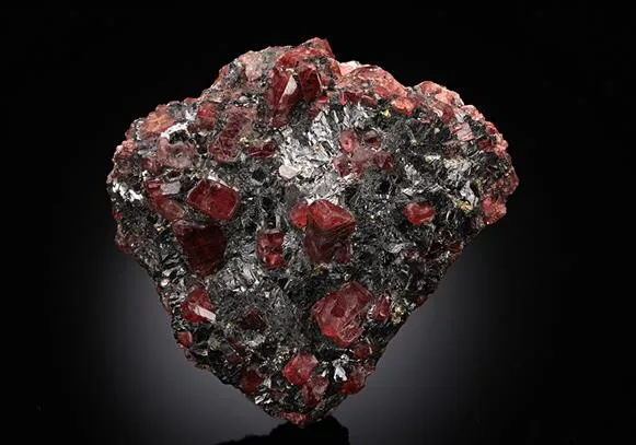 Rhodonite and Galena image